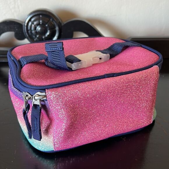Pottery Barn Kids Mackenzie Rainbow Ombre Sparkle Glitter Mini Lunch Box - Picture 3 of 8